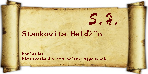 Stankovits Helén névjegykártya