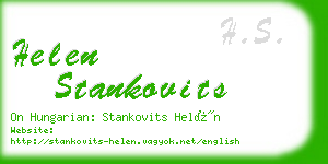 helen stankovits business card